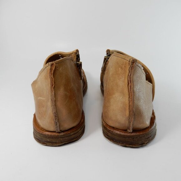 A.S.98 Reign Boho Flat Sandals Size 37 6.5 7 Camel Brown Leather NEW $250 - Picture 6 of 14